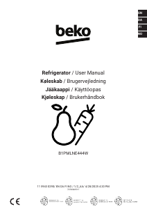 Manual BEKO B1PMLNE444W Refrigerator