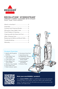 Manual de uso Bisell 3424 Revolution HydroSteam Limpiador de vapor