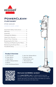 Bruksanvisning Bisell 4026 PowerClean FurFinder Dammsugare