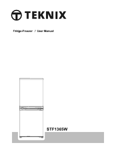 Handleiding Teknix STF1365W Koel-vries combinatie
