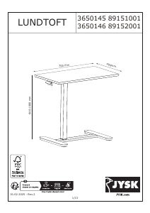 Brugsanvisning JYSK Lundtoft (70x40) Skrivebord