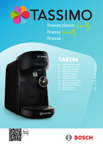 Bruksanvisning Bosch TAS162E Tassimo Finesse Friendly Kaffebryggare