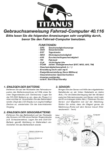 Bedienungsanleitung Filmer 40.116 Fahrradcomputer