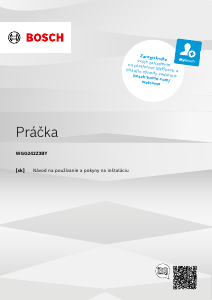 Návod Bosch WGG242Z3BY Práčka
