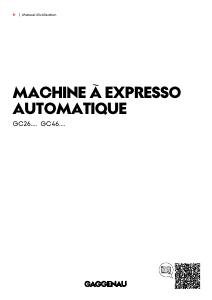 Mode d’emploi Gaggenau GC461120 Cafetière