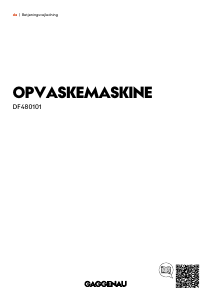 Brugsanvisning Gaggenau DF480101F Opvaskemaskine