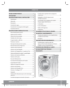 Manual de uso Longvie L16508 Lavadora