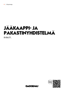Käyttöohje Gaggenau RVB477190 Jääkaappipakastin