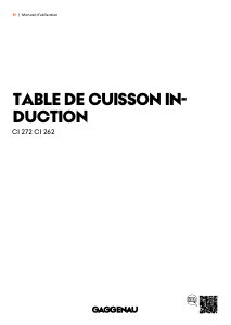 Mode d’emploi Gaggenau CI272113 Table de cuisson