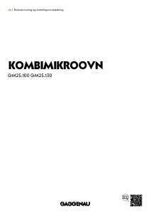 Bruksanvisning Gaggenau GM250130 Mikrobølgeovn