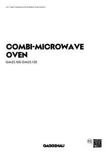 Bruksanvisning Gaggenau GM251130 Mikrovågsugn