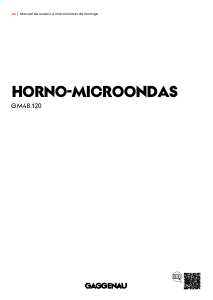 Manual de uso Gaggenau GM480120 Microondas