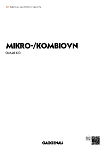 Brugsanvisning Gaggenau GM481120 Mikroovn
