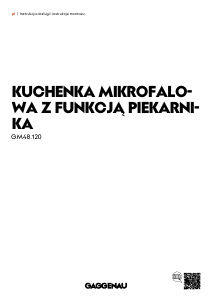 Instrukcja Gaggenau GM481120 Kuchenka mikrofalowa