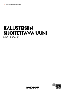 Käyttöohje Gaggenau BO471102 Uuni