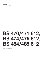 Mode d’emploi Gaggenau BS474612 Four