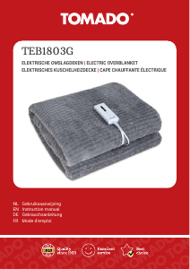 Bedienungsanleitung Tomado TEB1803G Elektrische heizdecke