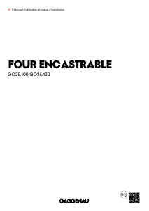 Mode d’emploi Gaggenau GO251100 Four