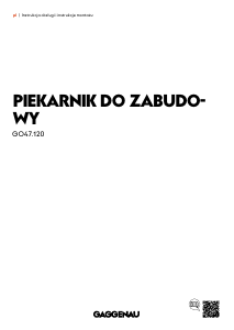 Instrukcja Gaggenau GO470120 Piekarnik