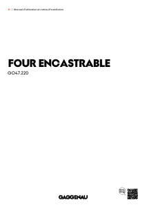 Mode d’emploi Gaggenau GO470220 Four