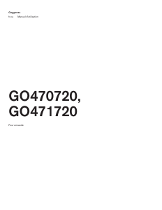 Mode d’emploi Gaggenau GO470720 Four