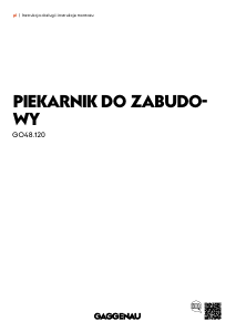 Instrukcja Gaggenau GO481120 Piekarnik