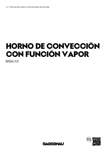 Manual de uso Gaggenau GS240130 Horno