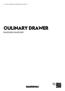 Manual Gaggenau GW252100 Warming Drawer