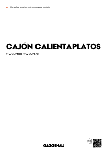 Manual de uso Gaggenau GW252130 Cajón calentador