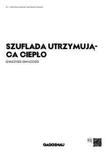 Instrukcja Gaggenau GW451120 Szuflada grzewcza