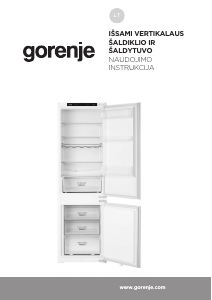 Vadovas Gorenje NRKI418EP1 Šaldytuvas-šaldiklis