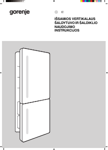 Vadovas Gorenje NRKI517E42 Šaldytuvas-šaldiklis