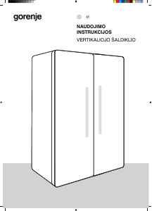 Vadovas Gorenje NRS917E41X Šaldytuvas-šaldiklis