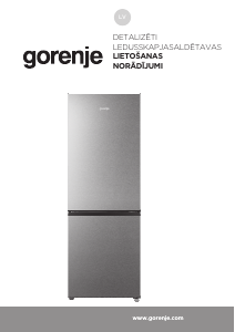 Rokasgrāmata Gorenje RK14DPS4 Ledusskapis ar saldētavu