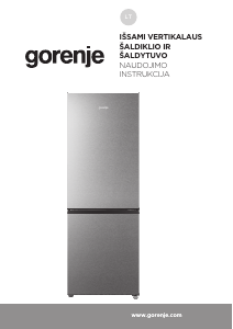 Vadovas Gorenje RK14DPS4 Šaldytuvas-šaldiklis