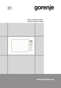 Rokasgrāmata Gorenje BM251M2BG Mikroviļņu krāsns