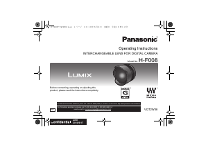 Manual Panasonic H-F008 Lumix Camera Lens