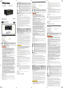 Manual Tristar OV-3610KL Cuptor