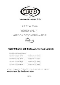 Handleiding Argo X3I ECO PLUS 27 HL WF Airconditioner