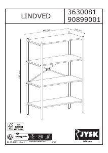 Brugsanvisning JYSK Lindved (118cm) Bogreol