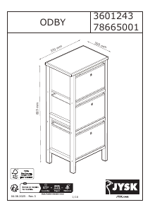 Käyttöohje JYSK Odby (37x30) Lipasto