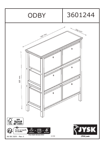 Εγχειρίδιο JYSK Odby (70x30) Συρταριέρα