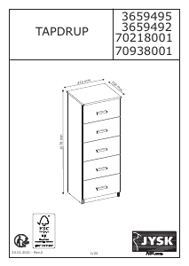 Priručnik JYSK Tapdrup (41x35) Komoda