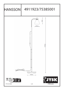 Manuale JYSK Hansson Lampada