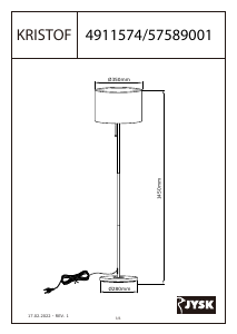 Manuale JYSK Kristof Lampada
