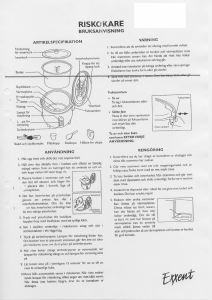 Bruksanvisning Exxent 90065 Riskokare