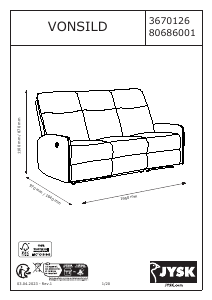 Brugsanvisning JYSK Vonsild Sofa