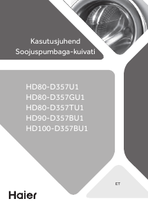 Rokasgrāmata Haier HD80-D357U1 Veļas žāvētājs