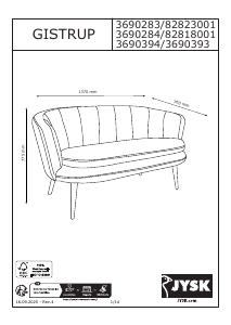 Manual de uso JYSK Gistrup (137x76) Sofá