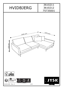 Instrukcja JYSK Hvidbjerg Sofa
